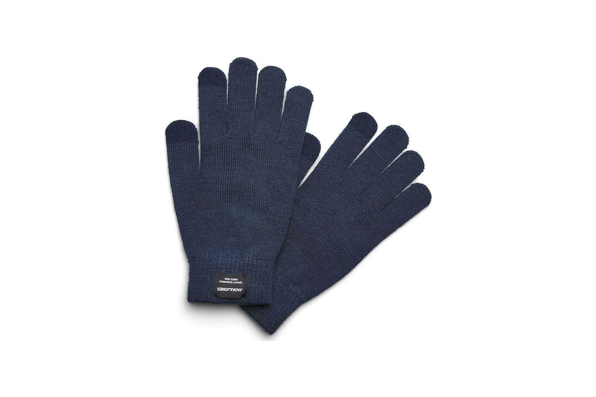 Jack And Jones Jachenry Knot Gloves Γάντια Χειμερινά (12158446 NAVY BLAZER) Μπλέ